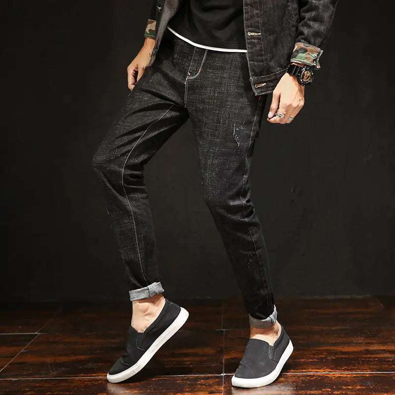 2020 Korean Style Men's Slim Fit Spring Jeans