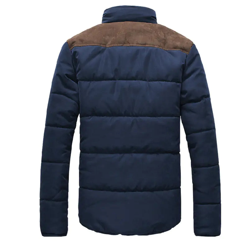 DIMUSI Men's Winter Jacket Padded Stand Collar Parka 4XL