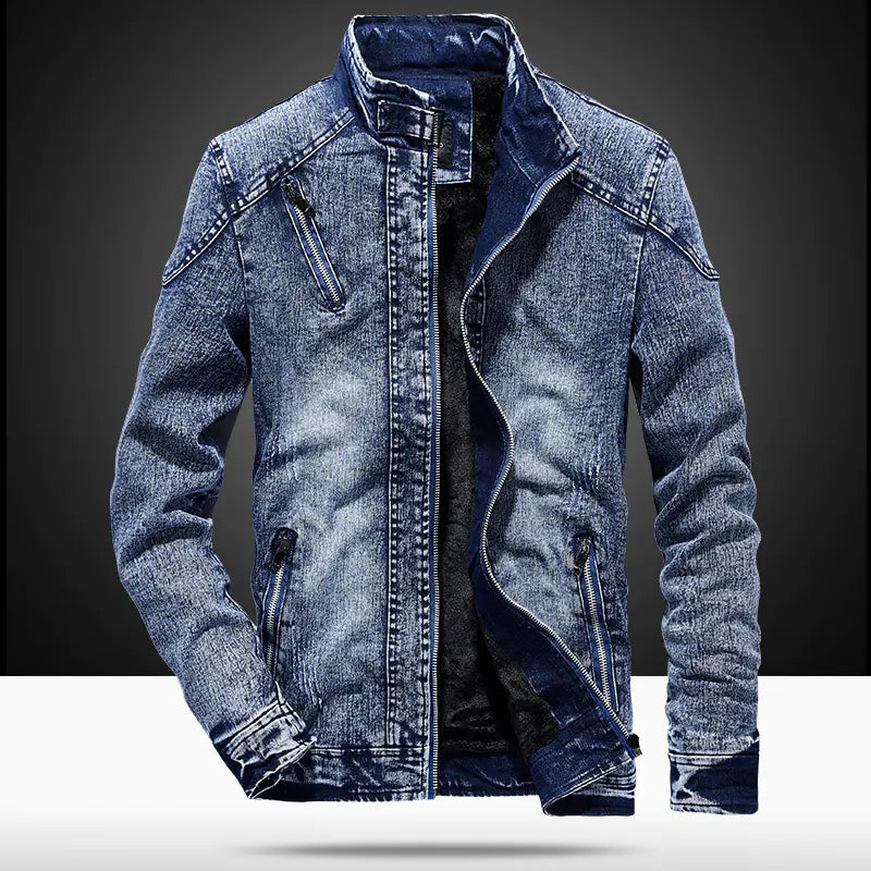2018 Men's Slim Fit Vintage Denim Jacket (Korean Style)