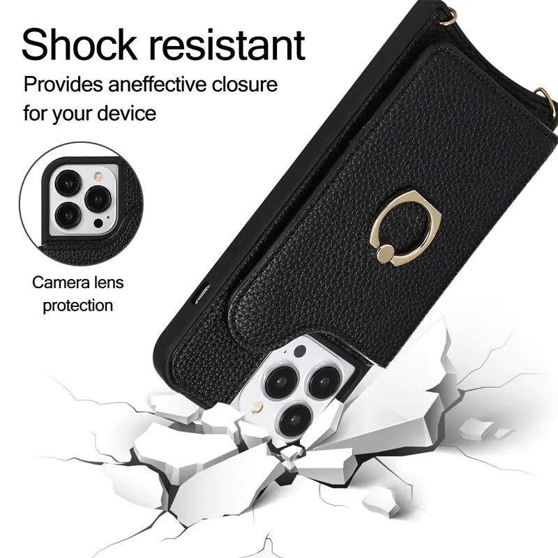 Leather Phone Case for iPhone 11/12/13/14 Pro Max