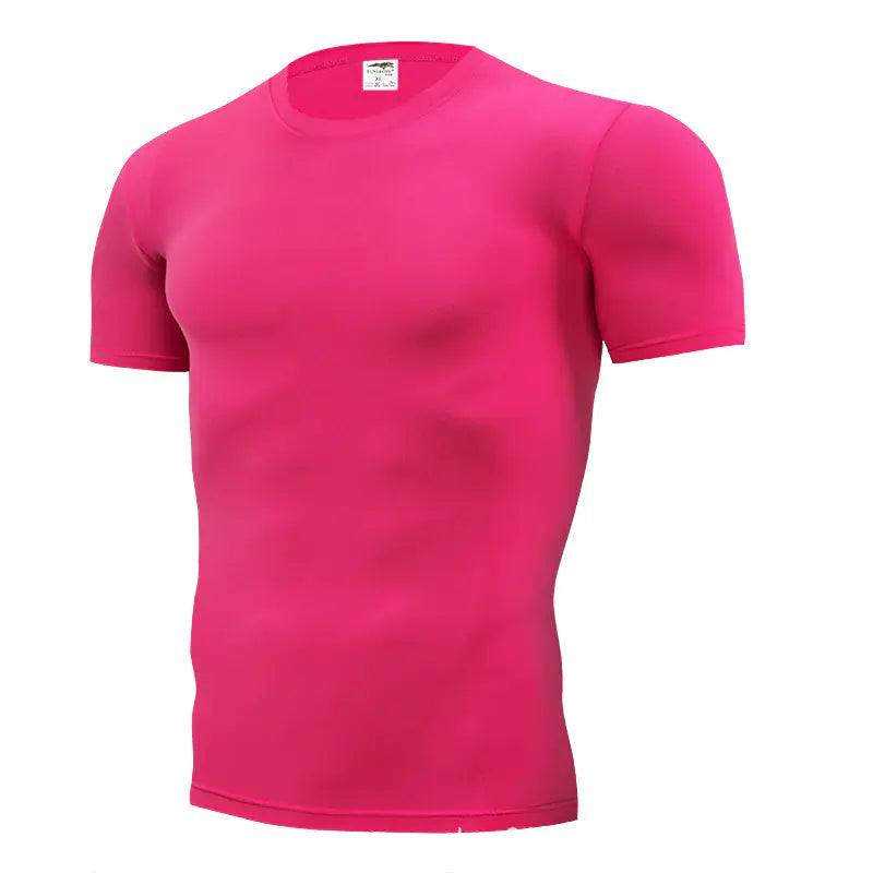 Solid Color Slim Fit Crew Neck T-Shirt