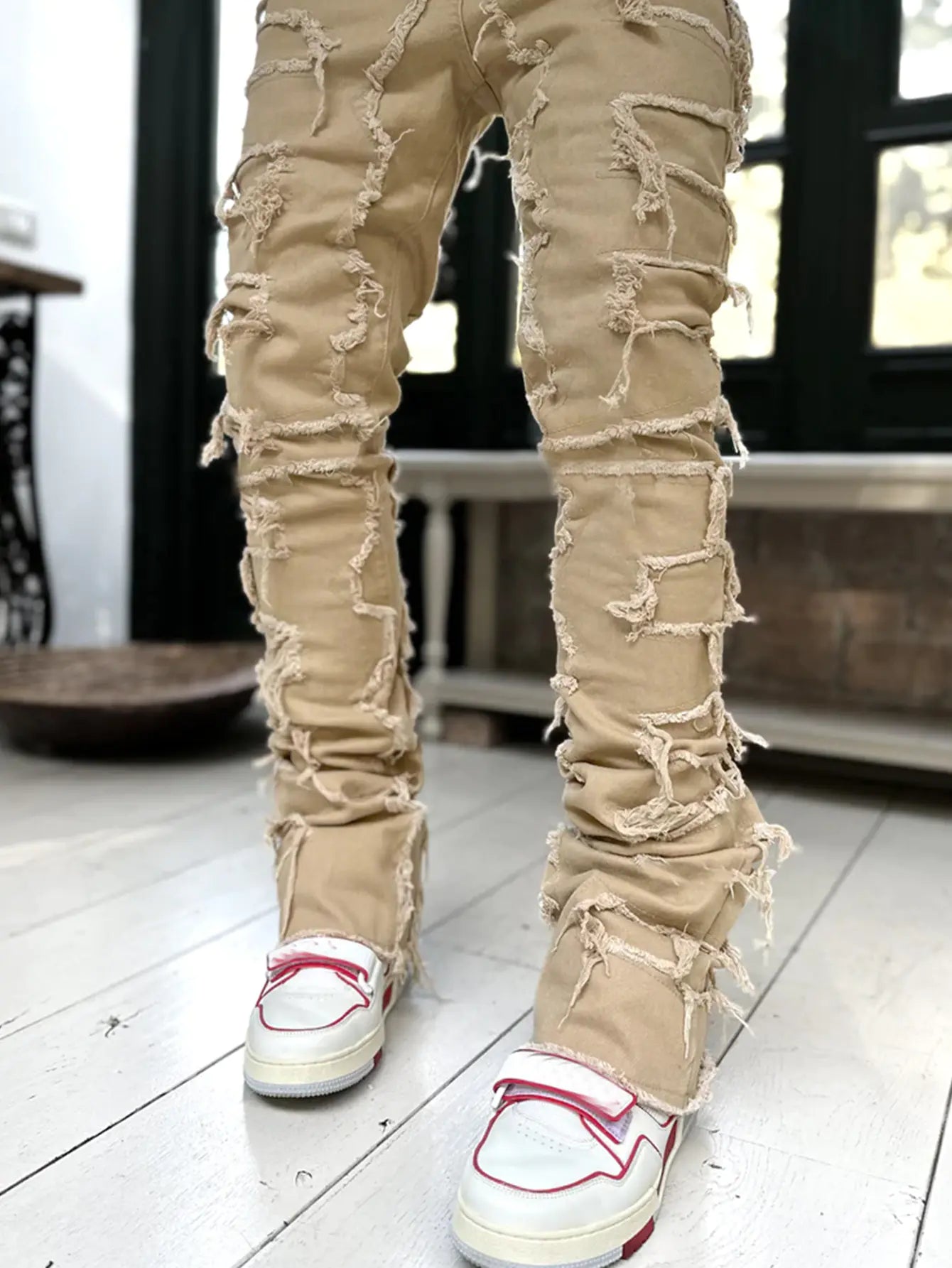Trendy Men's Stretchy Straight Leg Denim Jeans