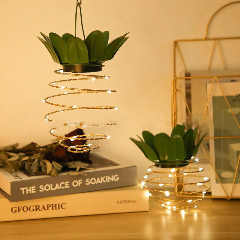 Solar Pineapple Shaped Outdoor Hanging Lantern