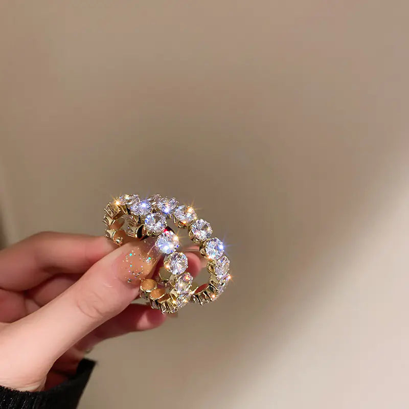 Silver Needle French Baroque Pearl Flower Tassel Earrings