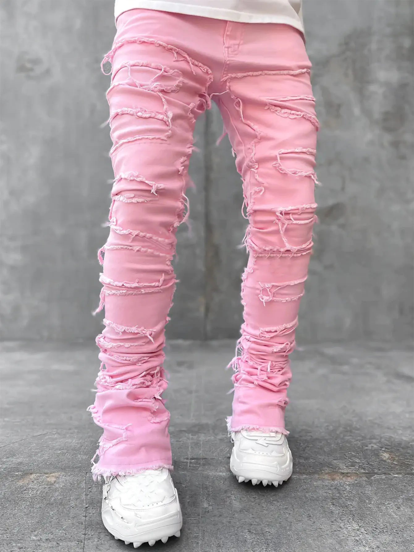 Trendy Men's Stretchy Straight Leg Denim Jeans