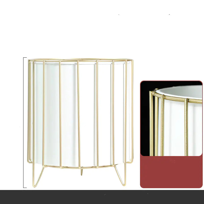 Nordic Style Iron Planter with Gold Trim (Large)