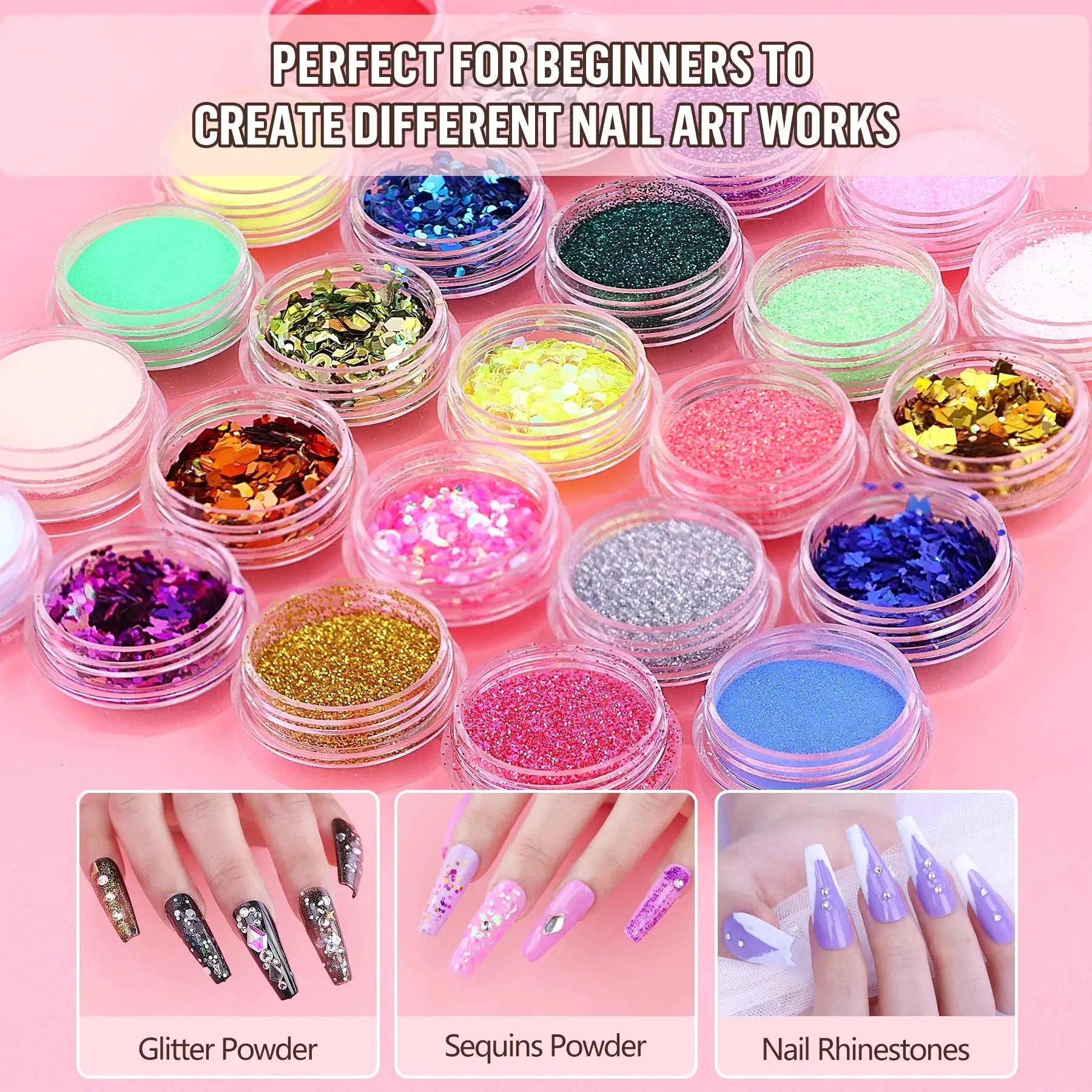Acrylic Nail Kit With Drill, 4 Colors Gel Polish And UV Light Nail Kit, Birthday Gifts For Women, Valentines Day Gifts For Girl, Professional Nails Kit Acrylic Set With Everything For Beginners