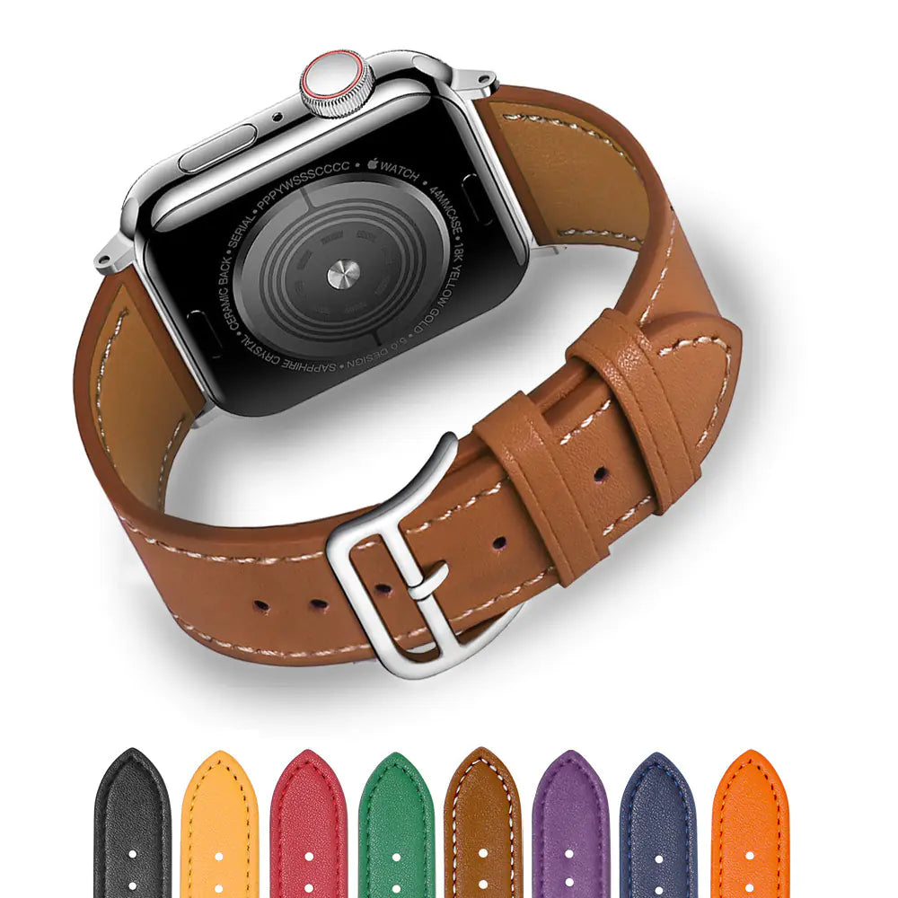 Apple Watch 9 Hermes Leather Band for iWatch 8