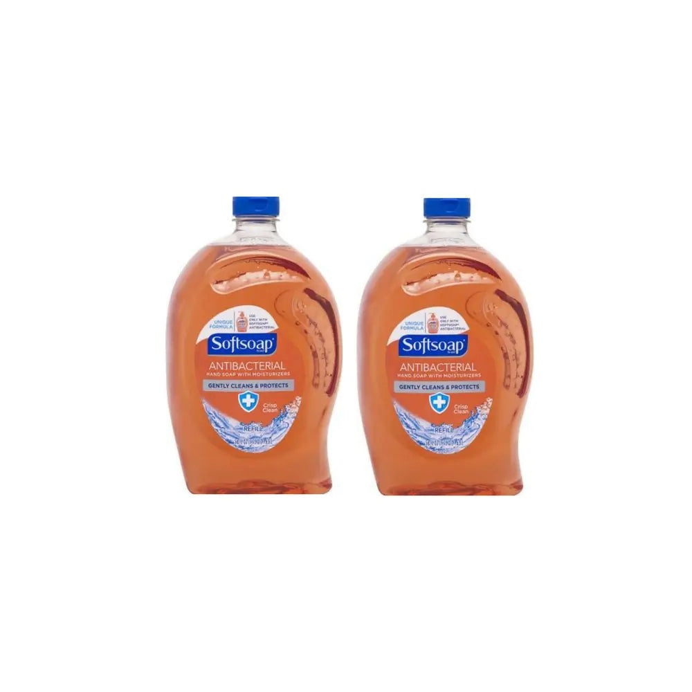 Softsoap Antibacterial Hand Soap with Moisturizers Refill Crisp Clean 56 fl oz (2 PACK)