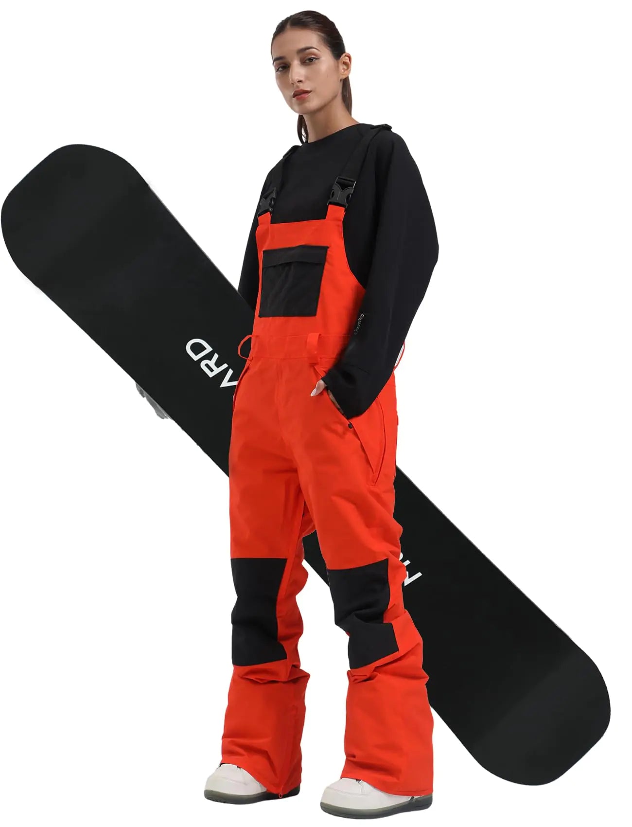 GSOU SNOW Womens Ski Bibs Snowboard Pants Snow Overalls Waterproof Windproof Winter Outdoor Sports