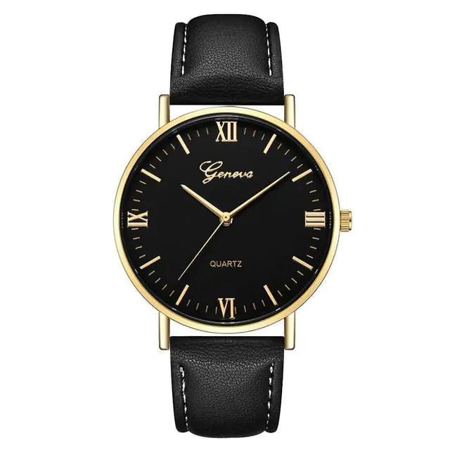 Simple Casual Quartz Watch with Roman Numerals