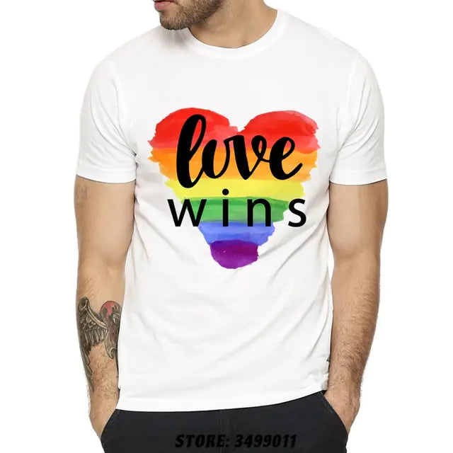 Premium Cotton LGBT Rainbow Graphic T-Shirt for Adults