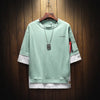 Men's Fashion Summer Color Block Short Sleeve T-Shirt