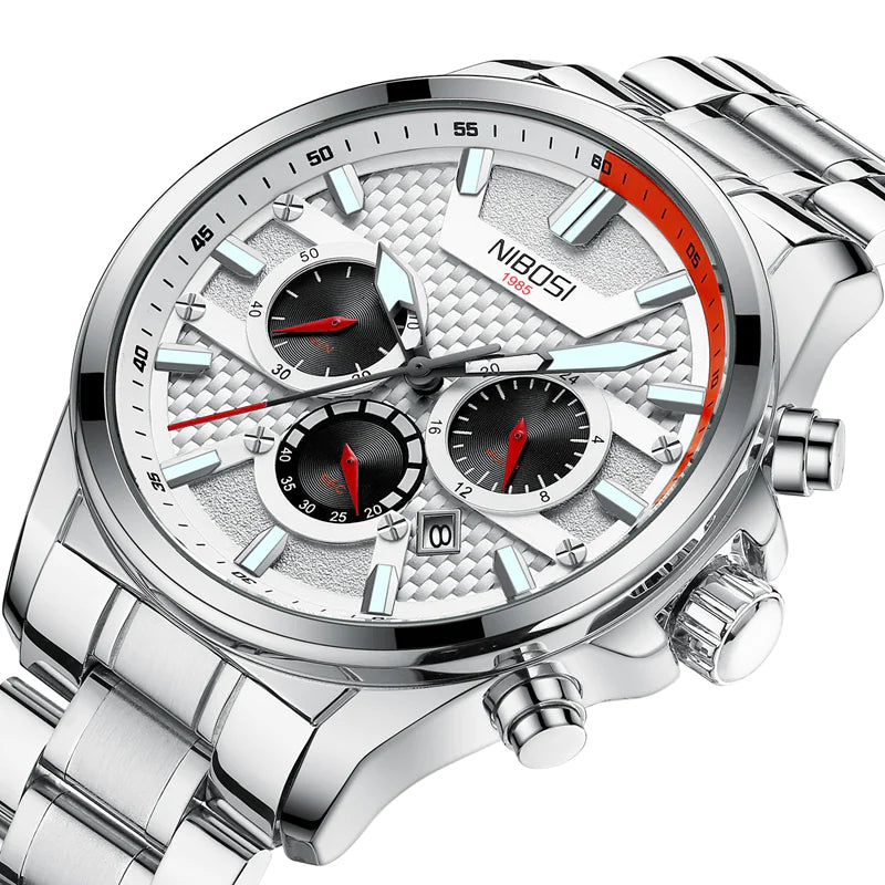 Multifunctional Waterproof Quartz Men's Watch with Three Eyes