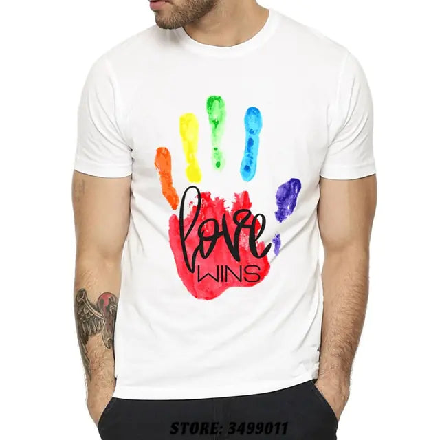 Premium Cotton LGBT Rainbow Graphic T-Shirt for Adults