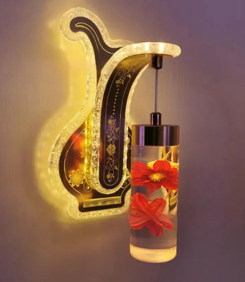 Oval Acrylic Crystal Hanging Wall Lamp