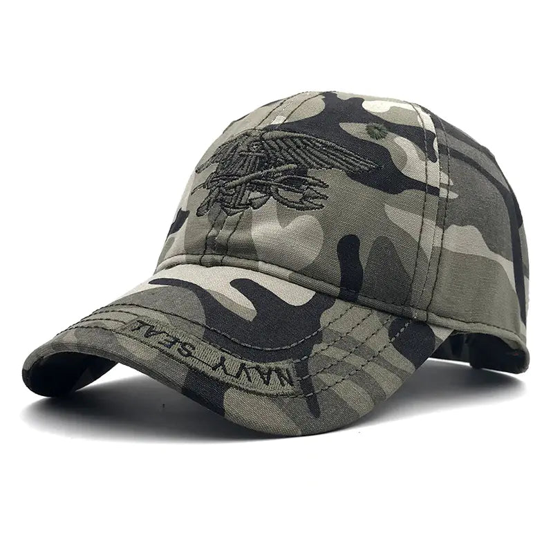 Camo Baseball Cap - Tactical Sun Hat for Outdoor Use