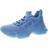 Steve Madden Womens Maxima Sneaker Blue Rhinestone 10