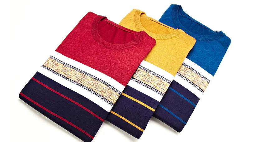 Men's Long Sleeve T-Shirt, Loose Knit Sweater Top