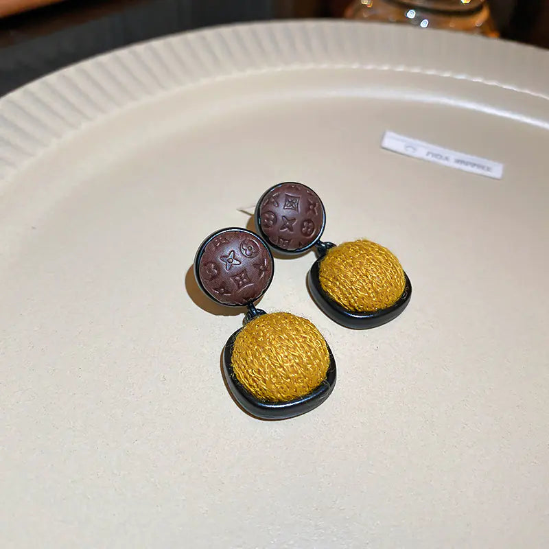 Silver Needle French Baroque Pearl Flower Tassel Earrings