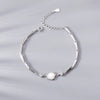 Trendy Women's Silver Shell Design Bracelet