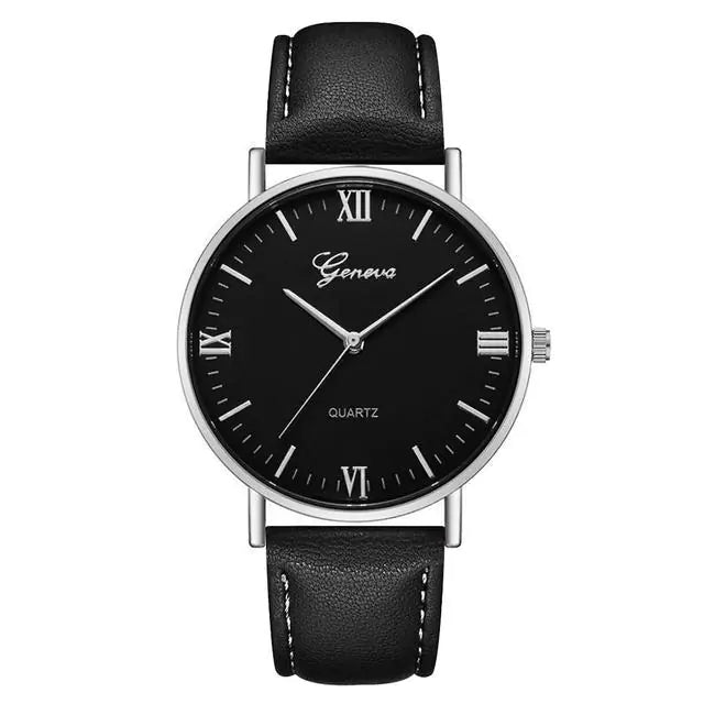 Simple Casual Quartz Watch with Roman Numerals
