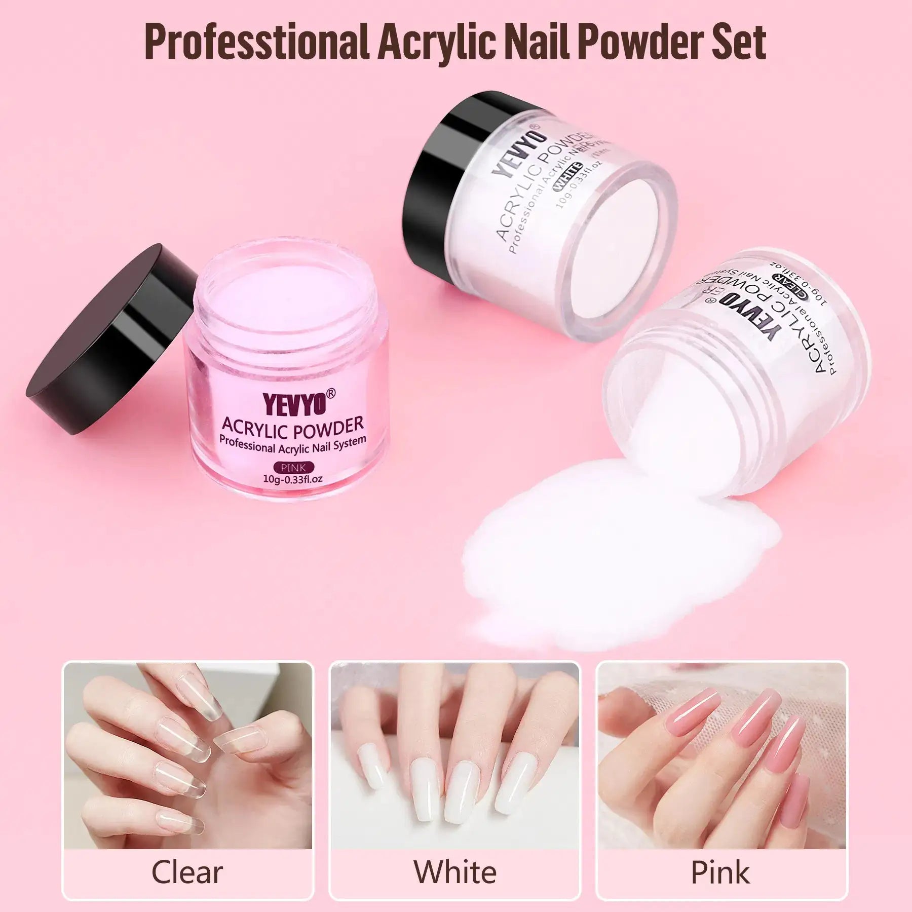Acrylic Nail Kit With Drill And UV Light, Nail Kit For Beginners With Everything, 24 Glitter Colors Acrylic Powder, 3 Colors Acrylic Powder, 1.96oz Monomer Liquid