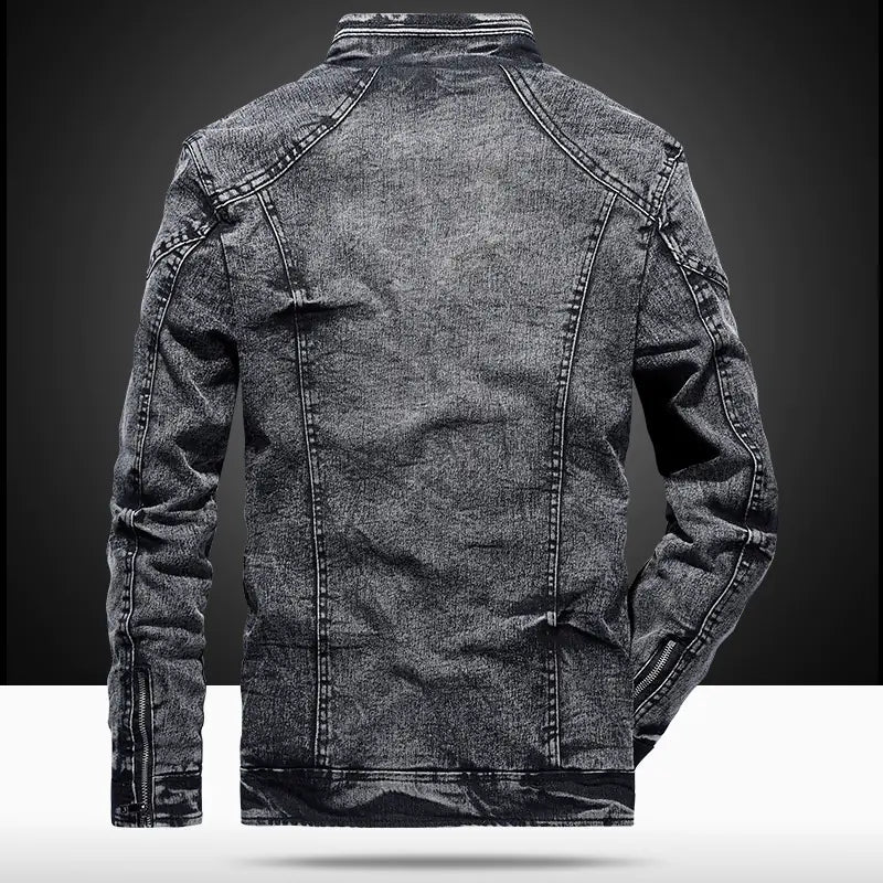 2018 Men's Slim Fit Vintage Denim Jacket (Korean Style)