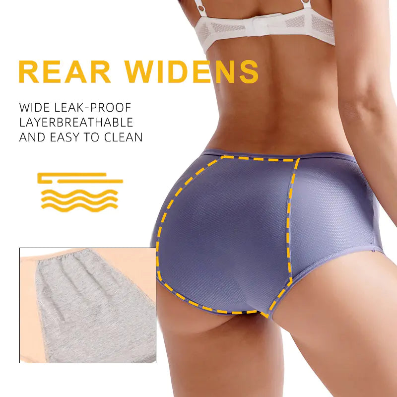 Plus Size Breathable High-Waist Period Panties for Women