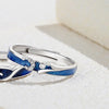 Original Starry Sky Sterling Silver Couple Ring