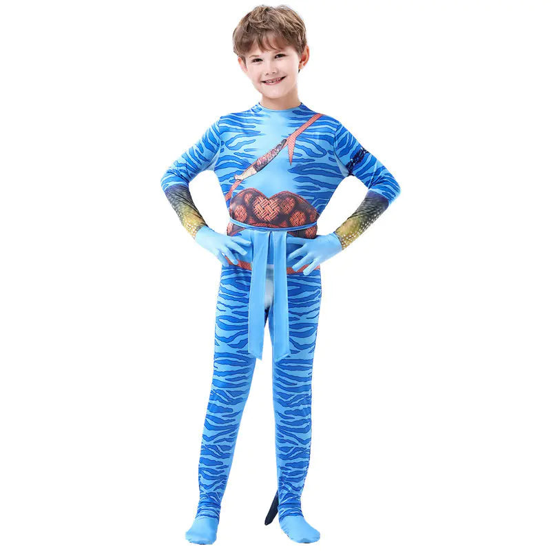Halloween Cosplay Costume Avatar Adults Kids Bodysuit