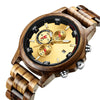 Men's Quartz Watch - Stylish Wooden Multifunctional Design
