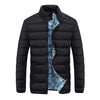 Mens Winter Puffer Jacket Full Zip Quilted Warm Packable Down Coats Lightweight Plus Size Puffy Stand Collar Jackets