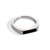 Sterling Silver Black Ring with Cool Wind Design