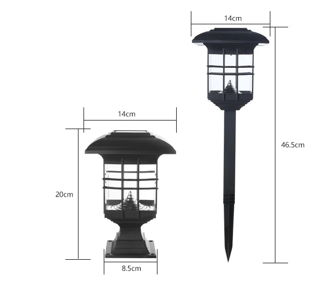 Solar Pillar Light, Waterproof Outdoor Garden Lamp