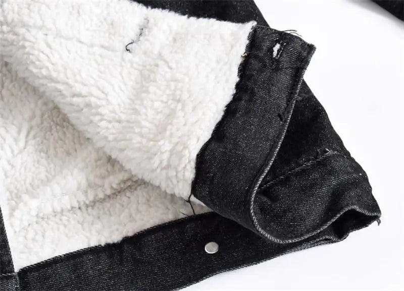 Men's Korean Style Black Slim Fit Denim Jacket