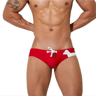 Men's Sexy Quick Dry Low Waist Cartoon Swim Trunks