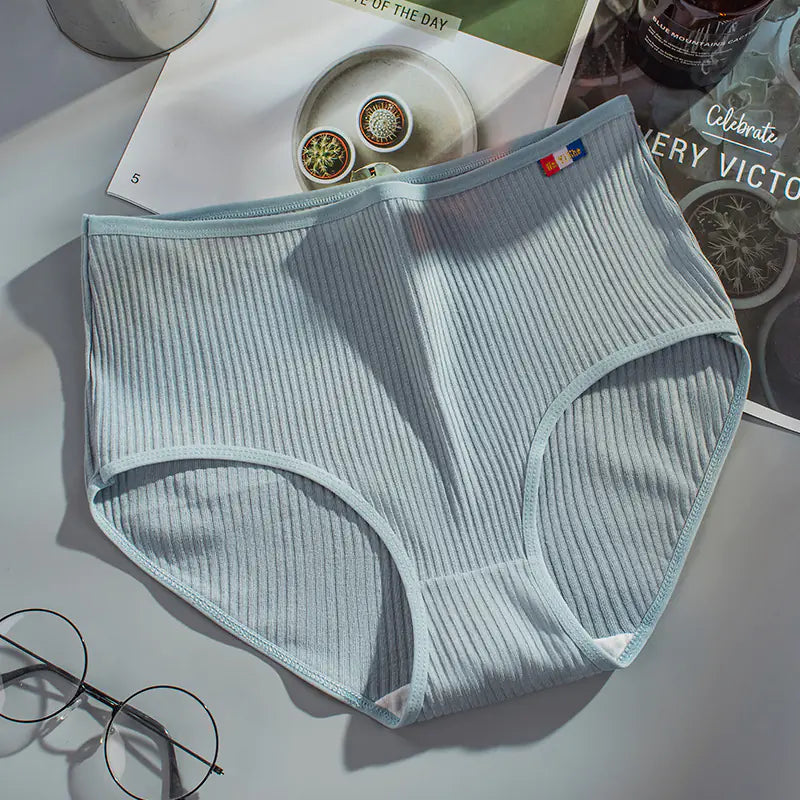 Plus Size Women's High Waist Cotton Seamless Panties
