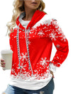 Printed Long Sleeve Turtleneck Sweatshirt for Women