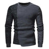 Men's Color Block Slim Fit Round Neck Sweater