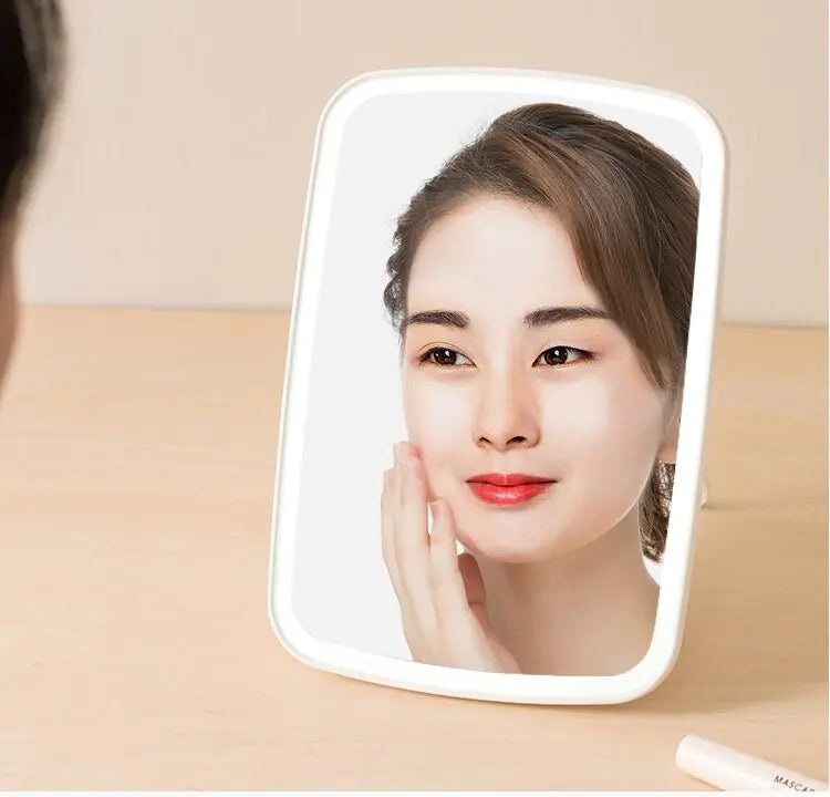 LED Makeup Mirror with Foldable Design and Light
