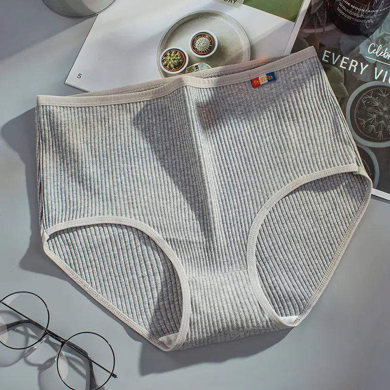 Plus Size Women's High Waist Cotton Seamless Panties