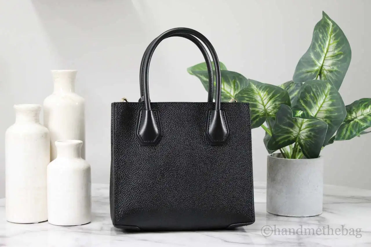 Michael Kors Mercer Medium Black Convertible Messenger Crossbody Bag