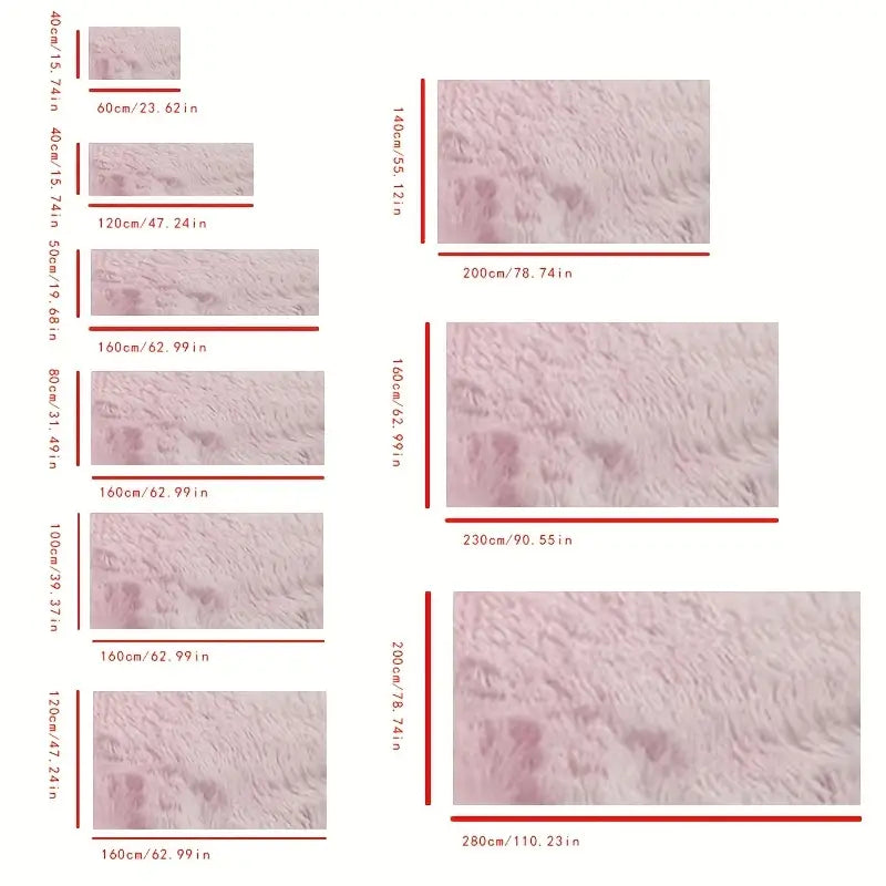 Fluffy Shaggy Area Rug for Living Room and Bedroom