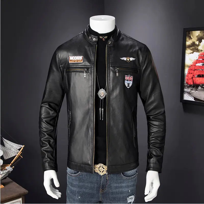 Men's Slim Fit Korean Style Leather Jacket