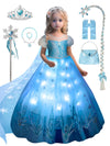 UPORPOR Princess Costumes for Girls Princess Dress Costume for Girls Light Up Toddler Princess Halloween Costumes for Girls Toddler Princess Costume 110