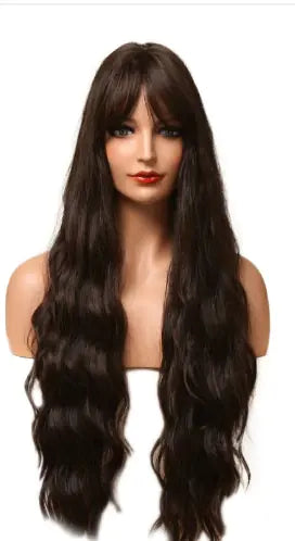 Women's Wig Headgear with Chemical Fiber Mechanism