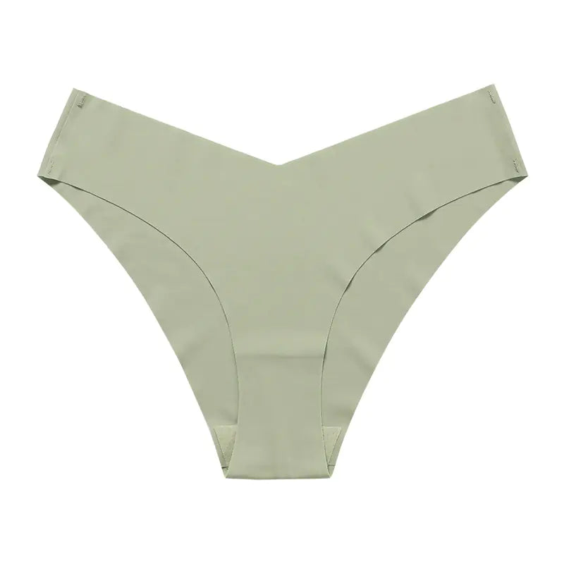 Plus Size Seamless Ice Silk Women's V-Waist Briefs