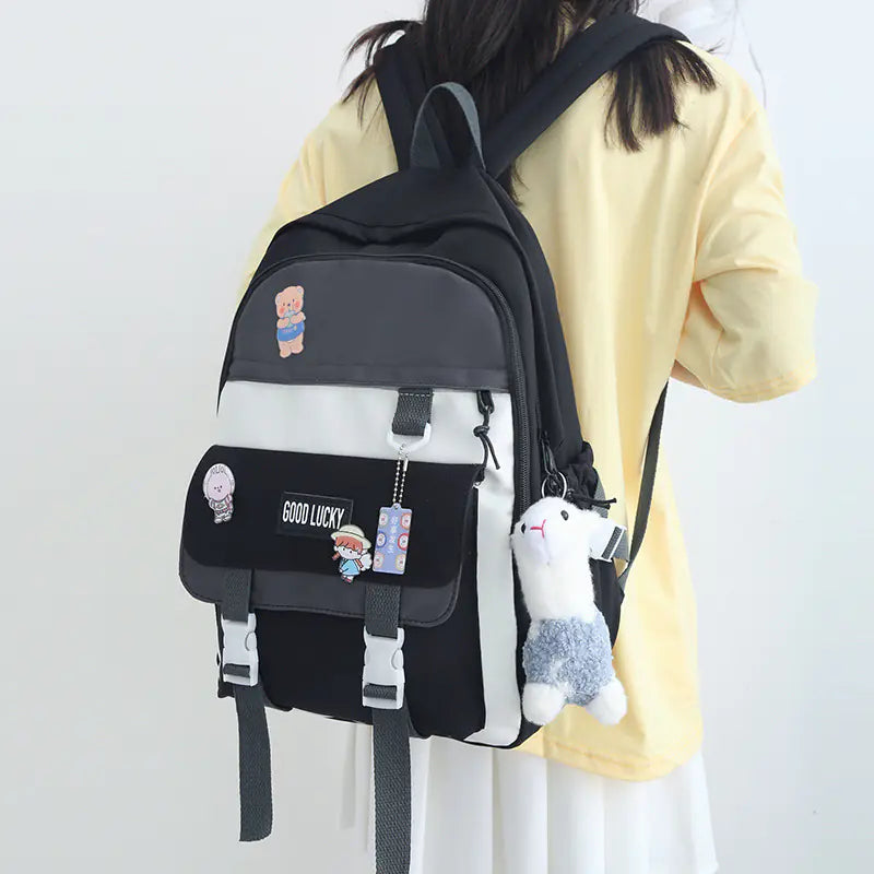 Lightweight Large Capacity Backpack for High School Girls