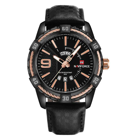 Men's Quartz Watch - Stylish Weekly Design